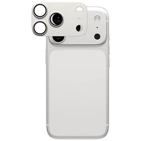 Hliníková ochrana fotoaparátu PanzerGlass FENDER na Apple iPhone 17 Pro stříbrné

