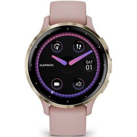 Chytré hodinky Garmin Venu 3S - Cream Gold/Dust Rose Silicone Band 
