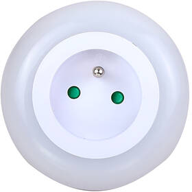 Noční světlo RETLUX RNL 101 LED s průchozí zásuvkou bílé

