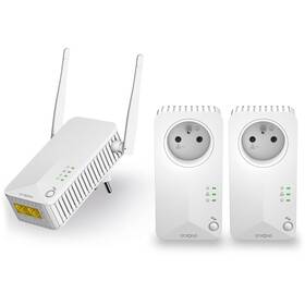 Síťový rozvod LAN po 230V Strong Powerline WF 600 TRI FR, 3ks bílý

