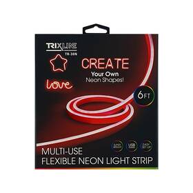 LED pásek Trixline TR-30N Flexibilní NEONOVÝ, 1,8m na USB červený

