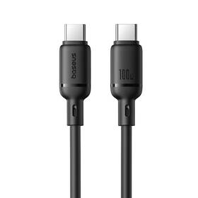 Kabel Baseus Silky USB-C/USB-C, 100W, 1m černý

