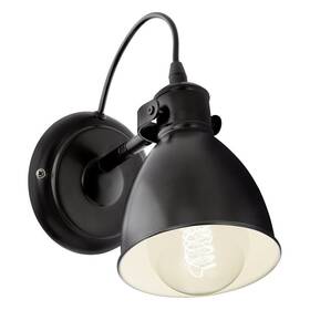 Nástěnné svítidlo Eglo Priddy černé/bílé

