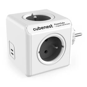 Rozbočovací zásuvka Cubenest PowerCube Original USB PD 35W, 2x USB-C, 4x zásuvka bílá

