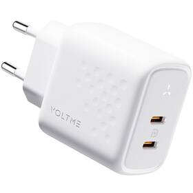 Nabíječka do sítě Voltme Revo 45 2xUSB-C 45W bílá

