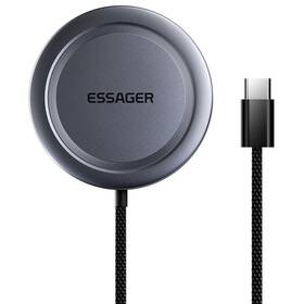 Bezdrátová nabíječka Essager magnetická Qi2 15W šedá

