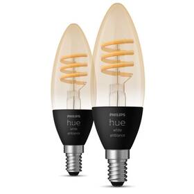 Chytrá žárovka Philips svíčka E14, 4,6W White Ambiance, 2ks 

