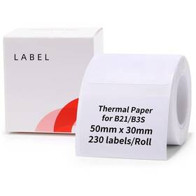 Papírový štítek Niimbot R 50x30mm 230ks pro B21 bílý

