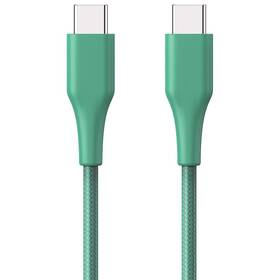 Kabel ERPOWER USB-C/USB-C GRS, 1,2 m zelený

