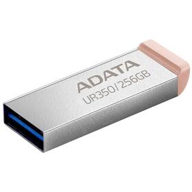 USB Flash ADATA UR350 256GB stříbrný/hnědý

