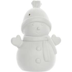 LED dekorace RETLUX RXL 415, porcelánový sněhulák, 1 LED, 15,2 cm, teplá bílá 

