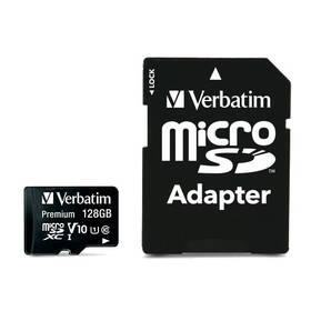 Paměťová karta Verbatim microSDXC 128GB UHS-I V10 U1 (90R/10W) + adaptér 
