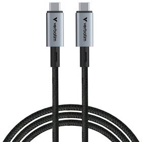 Kabel Verbatim Sync & Charge USB-C/USB-C 240W 40 Gbps 1,2m černý

