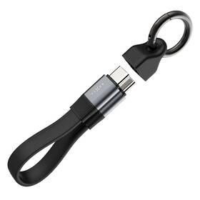 Kabel FIXED Clip Cable USB-C/USB-C, s karabinou, 3.2 Gen 2, 240W černý

