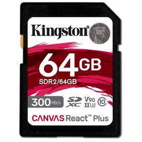 Paměťová karta Kingston Canvas React Plus 64GB SDXC UHS-II (300R/260W) 

