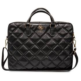 Brašna na notebook Guess PU Quilted 4G Metal Logo 15/16" černé

