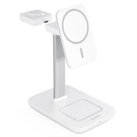 Bezdrátová nabíječka Epico Spello 3in1 Magnetic Station bílá barva
