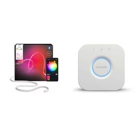 LED pásek Philips Flux strip, White and Color Gradient, 3 m + Ovladač Philips Hue Bridge 2.0 

