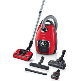 Podlahový vysavač Bosch BGB8PET1 červená barva
