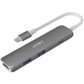 USB Hub JOBY USB-C/4K HDMI, 2x USB 3.0, USB-C šedý


