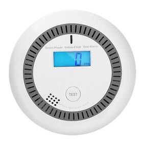 Detektor oxidu uhelnatého Solight CO + alarm, 85dB, 3x AAA bílý

