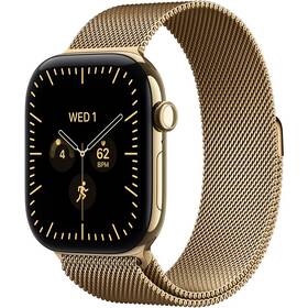 Chytré hodinky Apple GPS + Cellular 42 mm zářivě zlatý titan, zářivě zlatý milánský tah 

