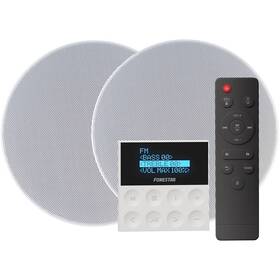 Set výrobků Fonestar KS-WALL přehrávač KS-AMP + reproduktory (2 ks) bílé

