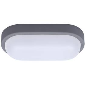 Stropní svítidlo Solight oválné, 13W, 910lm, 4000K, IP54 šedé

