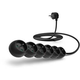 Kabel prodlužovací Connect IT 6x zásuvka, 3m černý

