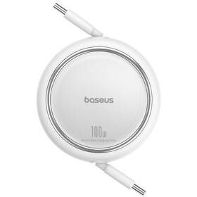 Kabel Baseus Free2Pull mini USB-C/USB-C 1,5m 100W bílý

