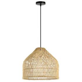 Závěsné svítidlo IMMAX BOHO PELO, D40cm, E27, přírodní ratan černé/hnědé

