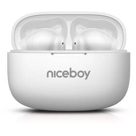 Sluchátka Niceboy Beans 5 PRO White bílá

