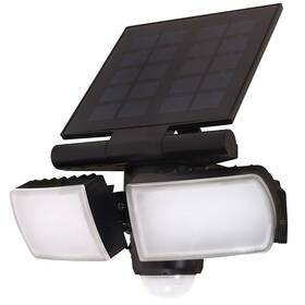 Nástěnné svítidlo Solight solární se senzorem, 8W, 600lm, Li-Ion černé


