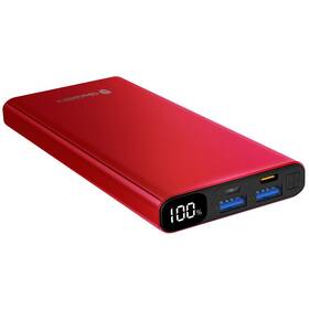 Powerbanka GoGEN PB100008 10000 mAh, USB-C PD 20W červená barva
