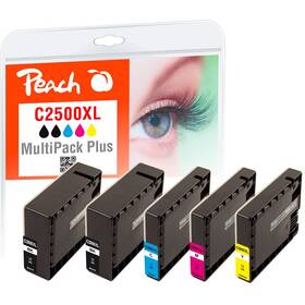 Inkoustová náplň Peach Canon PGI2500XL, MultiPac Plus, 2x76, 3x23 ml vícebarevná

