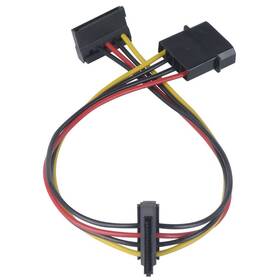 Kabel AKASA 4pin Molex na  2x SATA 30cm 

