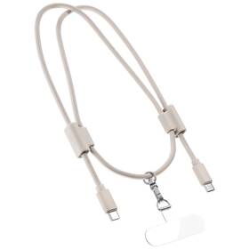 Kabel Epico Phone Lanyard USB-C/USB-C 1,45m béžový

