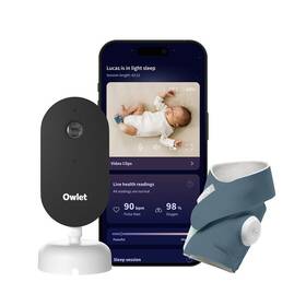 Sada kamery a chytré ponožky Owlet Dream Duo - Bedtime Blue modrá

