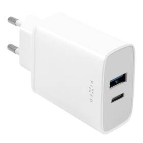 Nabíječka do sítě FIXED USB, USB-C PD, 30W bílá barva
