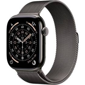 Chytré hodinky Apple GPS + Cellular 42mm břidlicově šedý titan - břidlicově šedý milánský tah 

