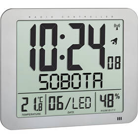 Nástěnné hodiny TFA 60.4516.54 stříbrné

