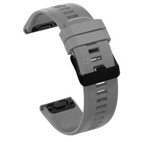 Řemínek RhinoTech pro Garmin QuickFit sportovní silikonový 26mm šedý

