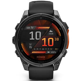 Chytré hodinky Garmin fēnix 8 - 47 mm, AMOLED - Slate Gray / Black Silicone Band 

