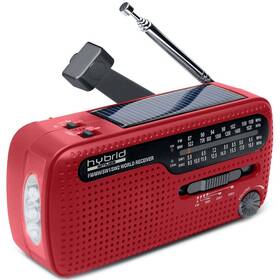 Radiopřijímač MUSE MH-07 DS červená barva

