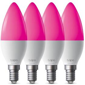 Chytrá žárovka TP-Link Tapo L430C Smart Wi-Fi, E14, 4,8 W, vícebarevná, 4 ks 

