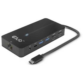 USB Hub Club3D USB-C/2x HDMI, 2x USB-A, 1x RJ45, 1x 3.5mm audio, 1x USB-C,100 W 

