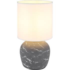 Stolní lampička GLOBO Marble, E14 šedá

