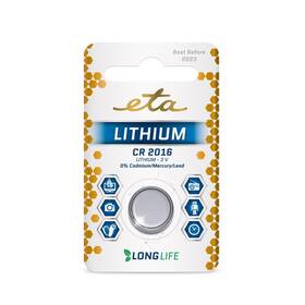 Baterie lithiová ETA CR2016, blistr 1ks 

