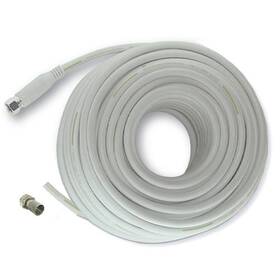 Koaxiální kabel Mascom F konektor, 8m bílý

