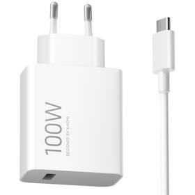Nabíječka do sítě Xiaomi Charging Combo 100W USB-A + USB-C kabel bílá


